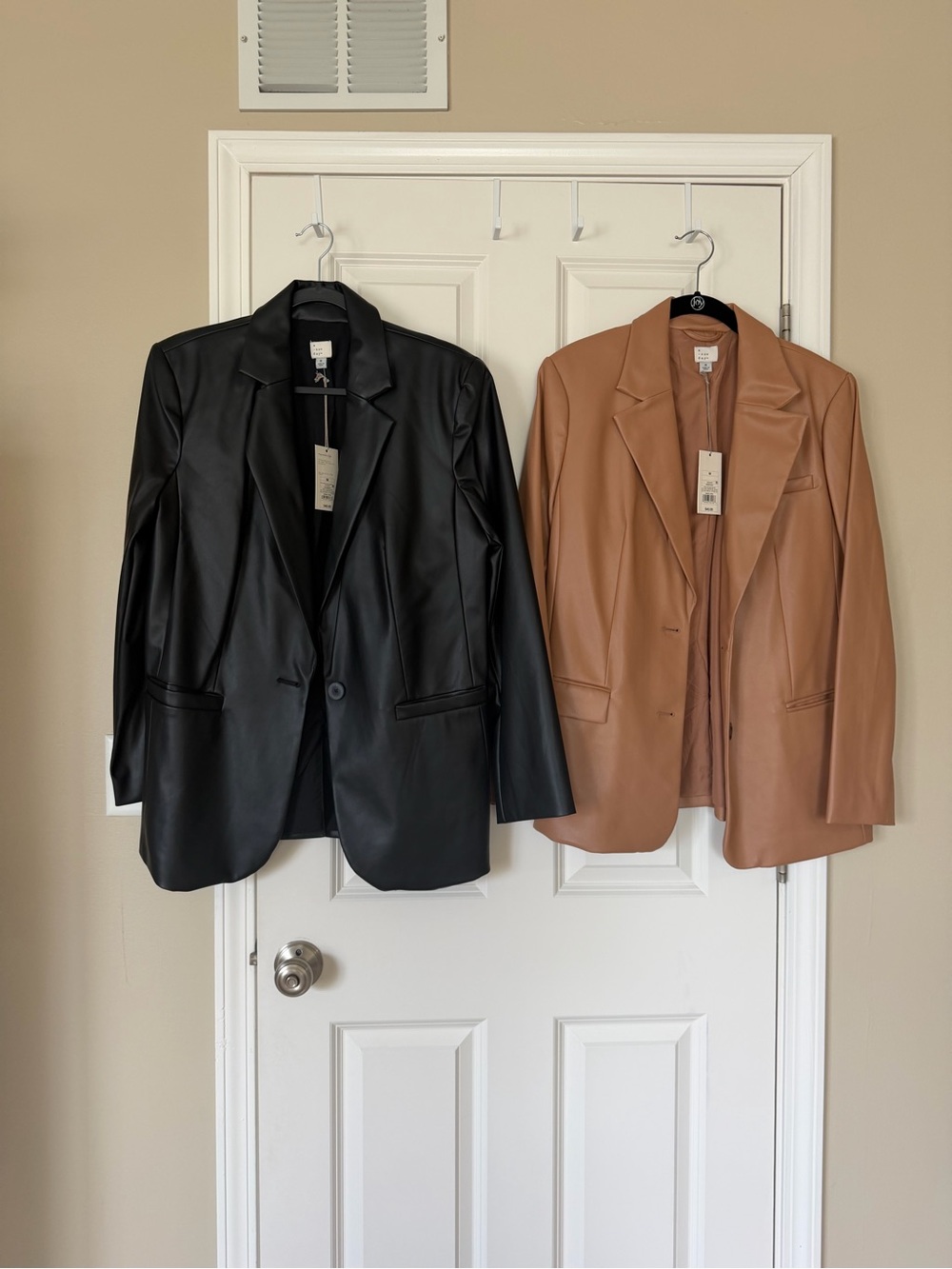 Faux Leather Blazer
